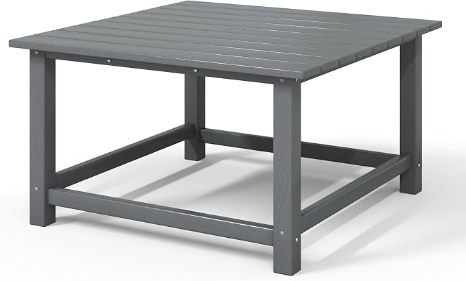 WestinTrends Malibu Low Outdoor HDPE Square Patio Coffee Table - Image 9