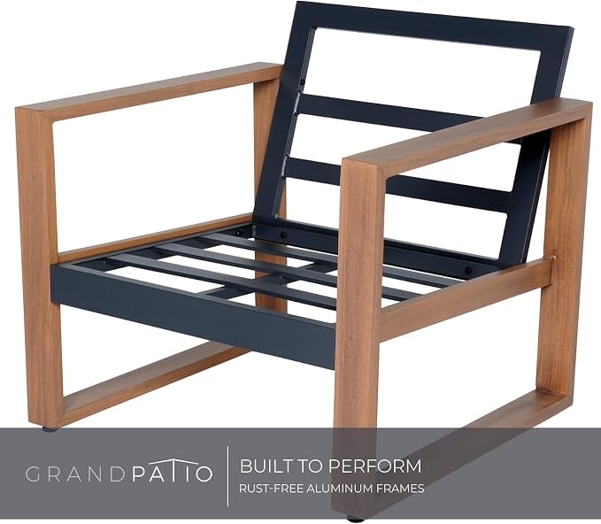 Grand patio Outdoor 4-Piece Modern Aluminum Patio Furniture Sets 5 Person - Image 6