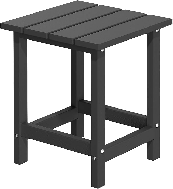 MUCHENGHY Adirondack Outdoor Side Table, 14.7" Patio Side Table Weather by MUCHENGHY