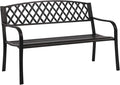 FDW Park Bench Metal Bench 50 Garden Bench Chair Outdoor Benches Clearance by FDW