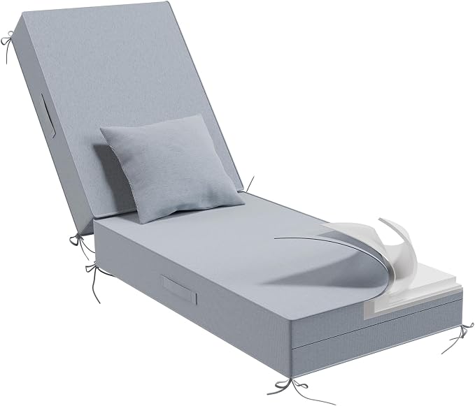 Outdoor Water-Resistant Olefin Chaise Lounge Cushions by Aofeite