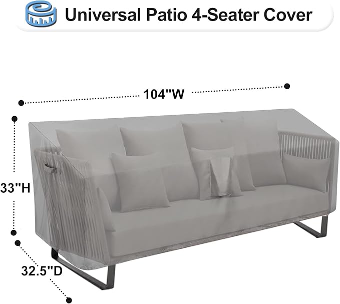 OutdoorLines Outdoor Waterproof Patio 4-Seater Couch Cover - Image 2