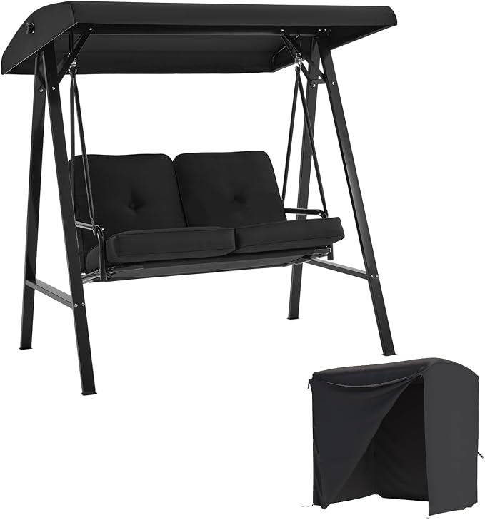 AECOJOY 2-Seat Outdoor Patio Swing Chair by AECOJOY