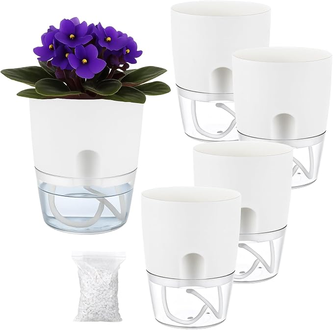 Planterhoma 5 Pack Self Watering Pots by Planterhoma