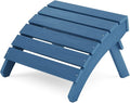 MXIMU Folding Adirondack Ottoman Outdoor: HIPS Plastic Patio Footstool Easy by MXIMU