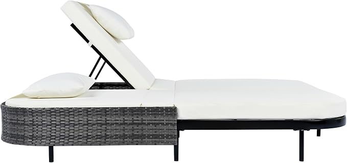 Merax Outdoor Daybed, Patio Rattan Daybed - Image 3
