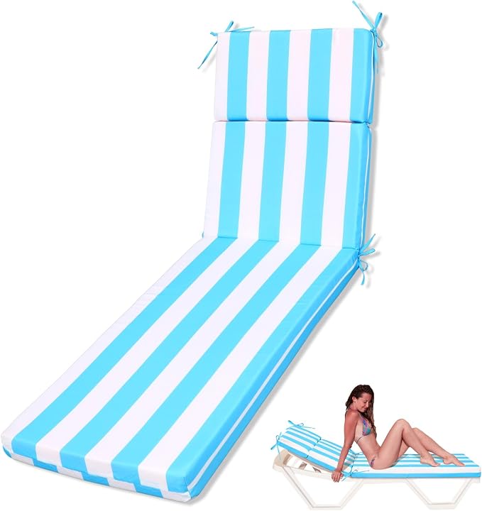 1 Pcs Indoor Outdoor Chaise Lounge Cushions Sponge Bench Outdoor Furniture by SmoothNovelty