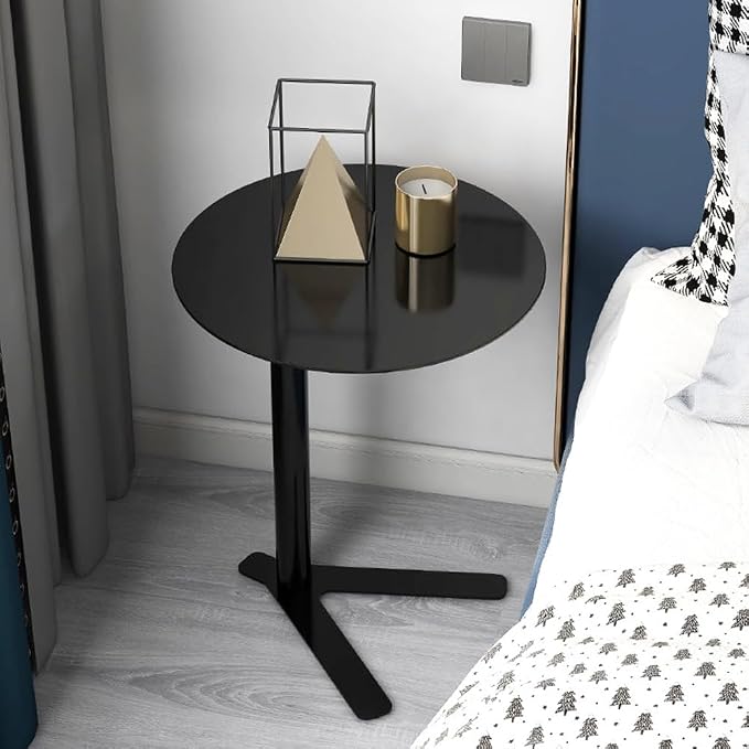 C Shaped Side Table End Coffee Tables, Unique Aesthetics Minimalist Accent - Image 4