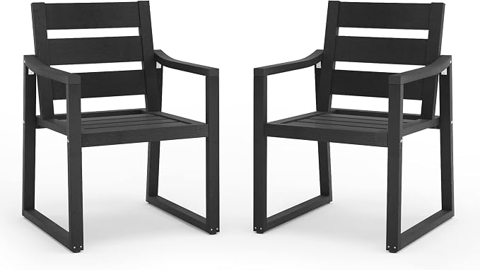 HDPS Outdoor Dining Chairs Set of 2, Patio Dining Chairs - Image 6