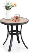 PHI VILLA Outdoor Round Side Table, All Weather Coffee Bistro Table by PHIVILLAThepioneerofcomfortablehouseholdsupplies