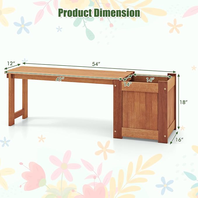 Giantex Set of 2 Outdoor Bench - Image 3