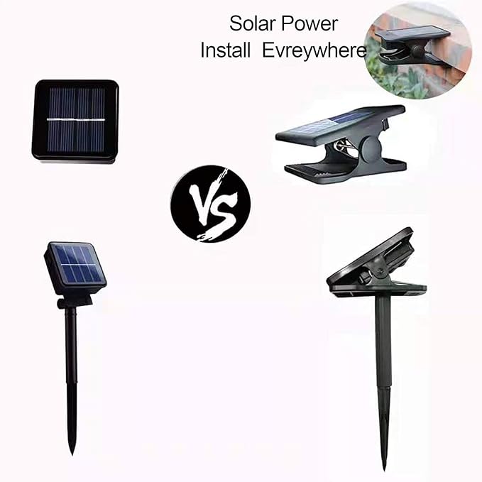 ZNYCYE 1 Pack 8 Modes Solar Waterfall Lights, Solar Fairy Lights Outdoor - Image 3