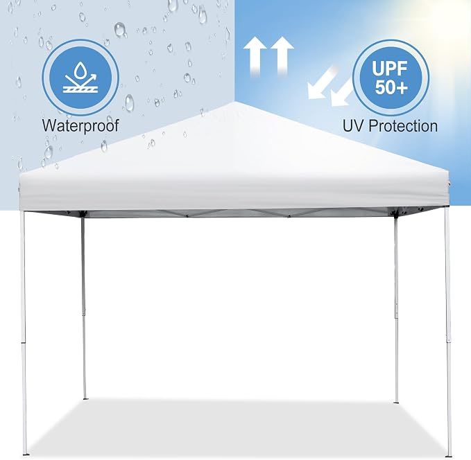 ZENY 10x10 Pop Up Canopy Tent Easy Set-up Outdoor Patio Canopy Adjustable - Image 4
