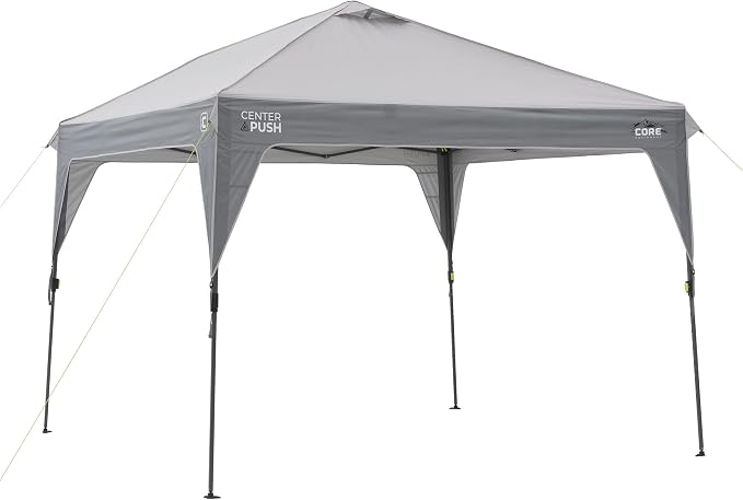 CORE 10 FT x 10 FT Instant Pop Up Canopy Tent | Portable Straight Leg Outdoor by CORE