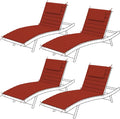 Sundale Outdoor Olefin Quilted Lounge Cushion Set of 4, Patio Foldable Chaise by SundaleOutdoor