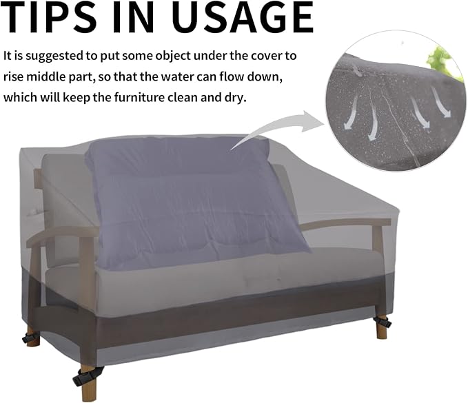 Easy-Going Outdoor Couch Cover, Heavy Duty 3-Seater Patio Sofa Cover, Windproof - Image 6