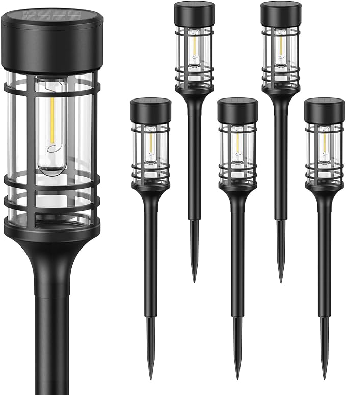 LETMY Solar Pathway Lights Outdoor, 2 Pack Solar Lights Outdoor Waterproof IP65 - Image 9