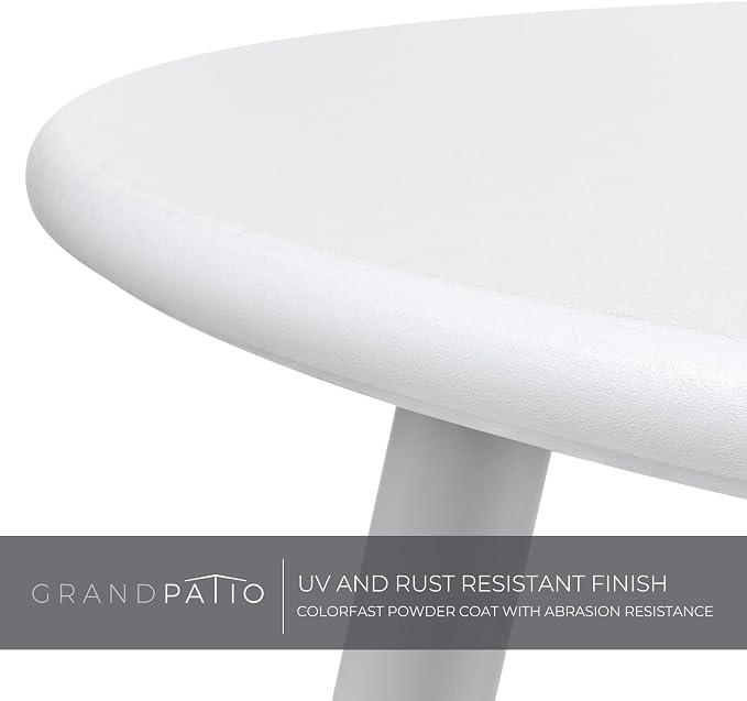 Grand patio Outdoor Side Table 18-inch Round End Table Accent Table - Image 4