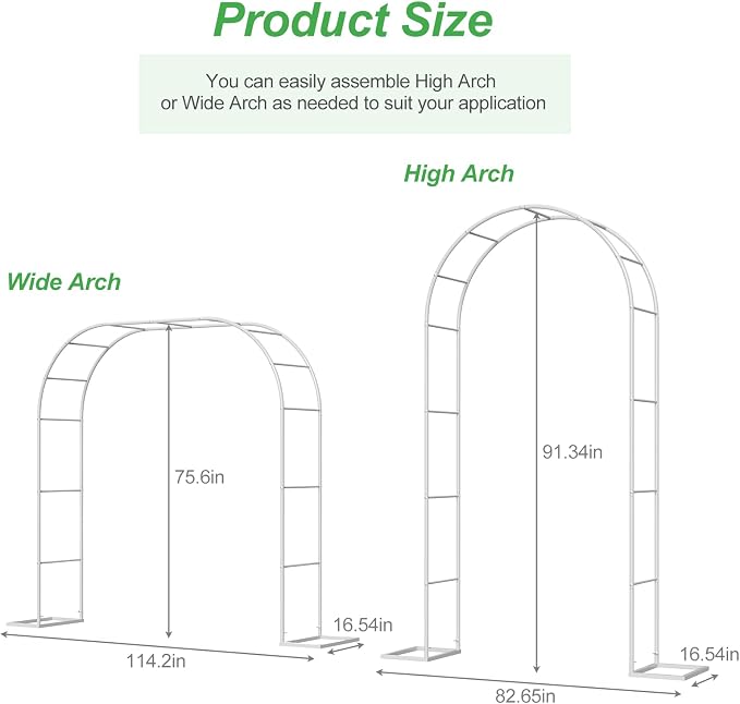Metal Garden Arch Trellis Arbor, Wedding Arch Stand - Image 2