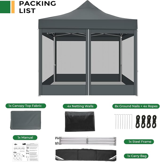 COBIZI 10x10 Heavy Duty Pop Up Canopy - Image 8