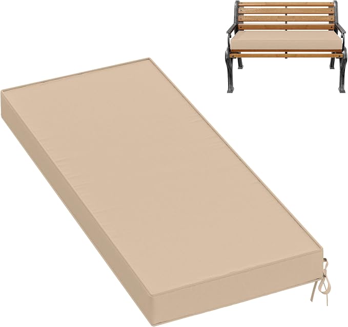 Premium Outdoor Bench Cushions for Patio Furniture 3.5inches Memory Foam Bench by Pakunoda