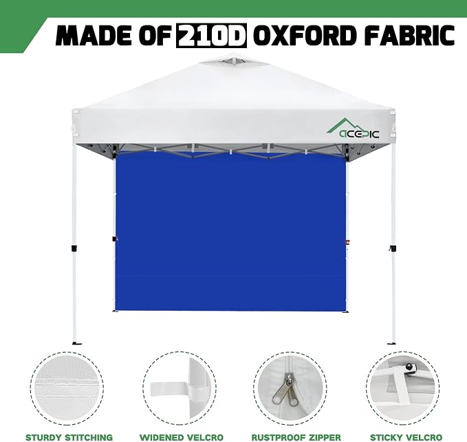 Sidewalls for 10x10 Pop Up Canopy, 210D Polyester Waterproof Canopy Sidewalls - Image 6
