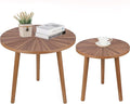 Round Coffee Table Set of 2, Mid Century Modern Coffee Table, Small Farmhouse by ZYBTtoCreateHappyMemories