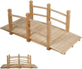 HAPPYGRILL Wooden Bridge, Natural Wood Garden Bridge by HAPPYGRILL