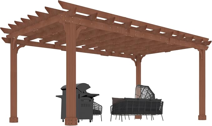 MUPATER 12' x16' Wooden Pergola Kit by MUPATERHome