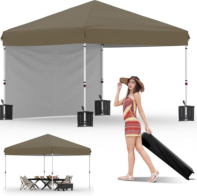 Garvee 10x10 Pop Up Canopy Tent, Heavy Duty Commercial Instant Shelter by Garvee
