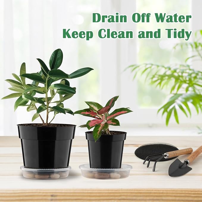 20 Pack Plant Pots, 6 Inch Plastic Plant Planter - Image 5