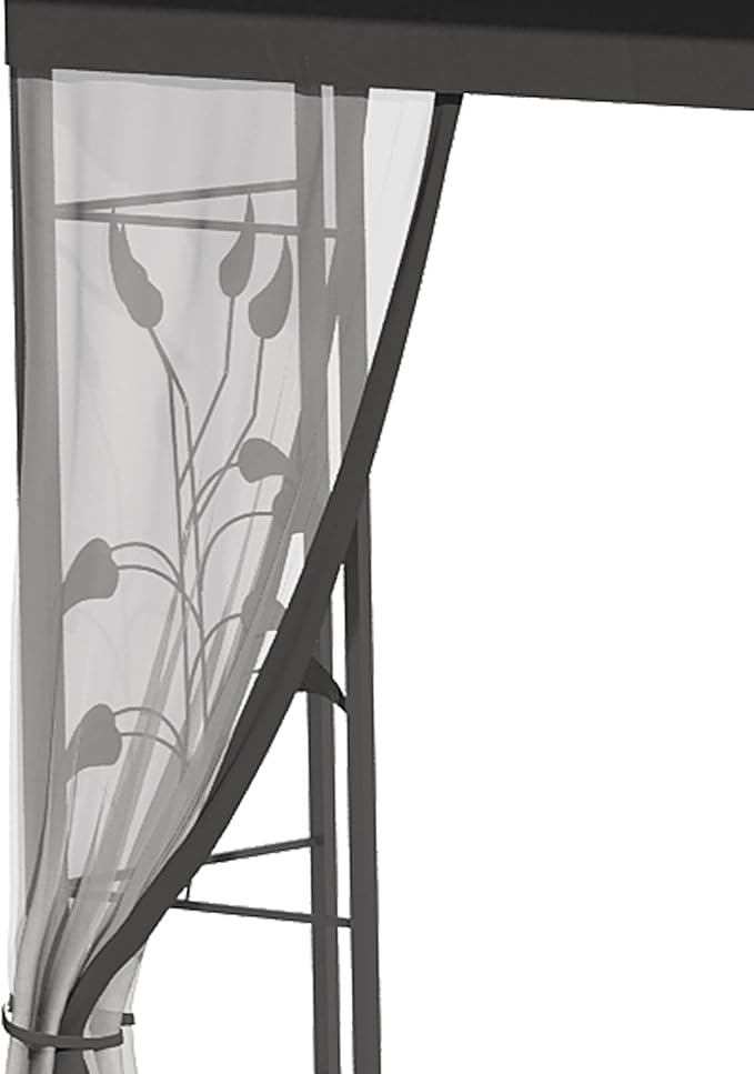 Outsunny 10' x 10' Metal Patio Gazebo, Double Roof Outdoor Gazebo Canopy Shelter - Image 9
