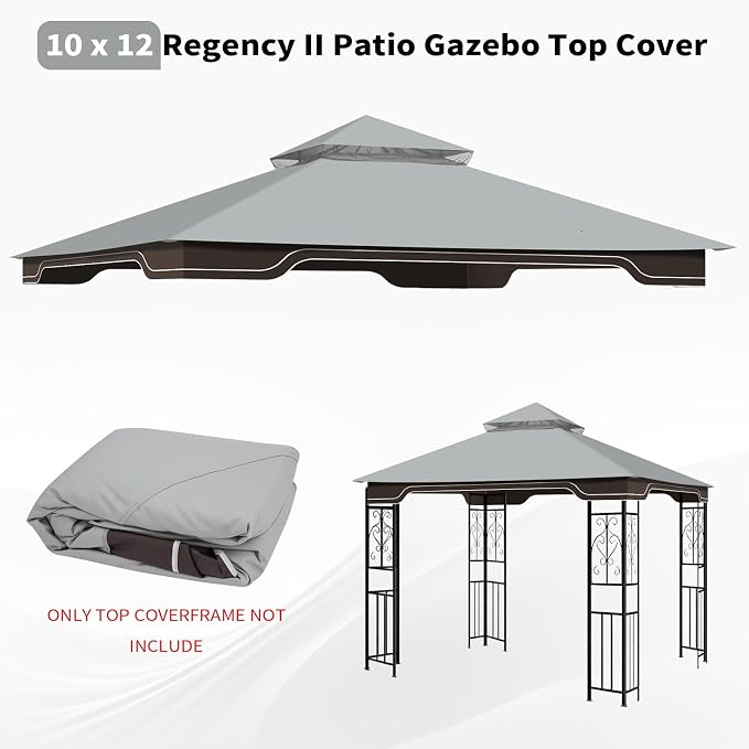 Replacement Gazebo Canopy for 10 x 12 Regency II Patio Gazebo Model L-GZ798PST - Image 5