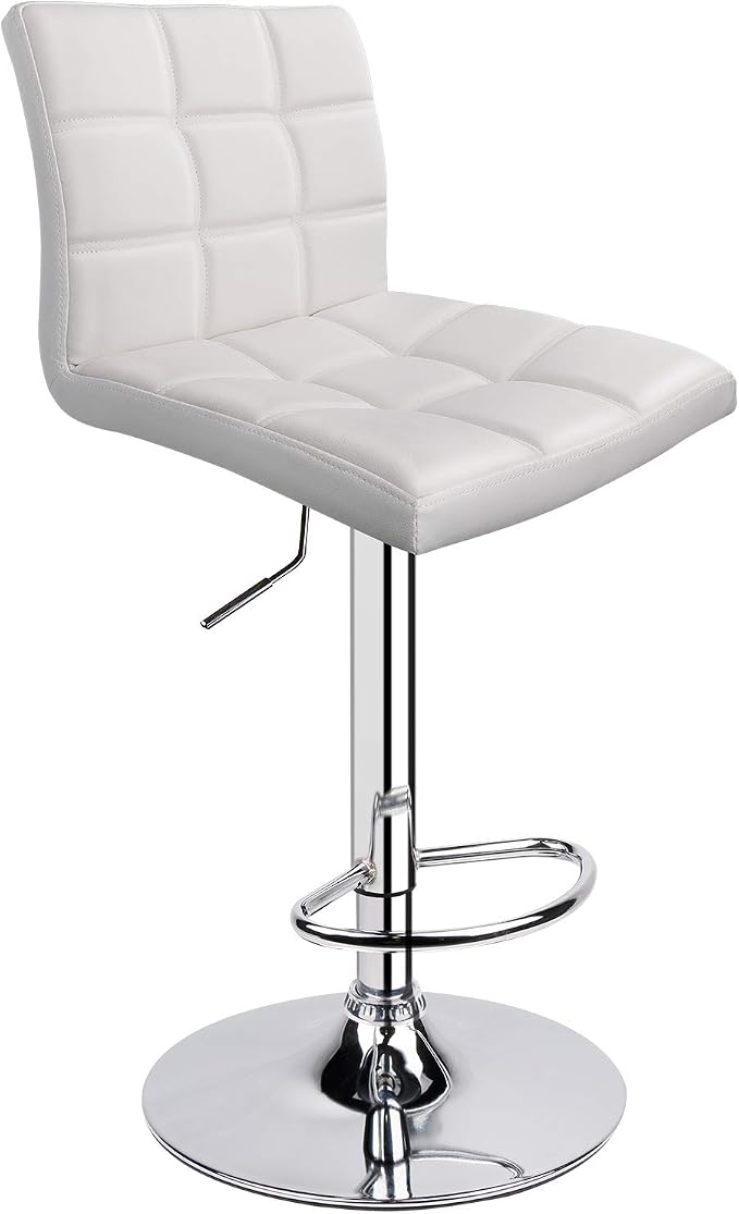 Leopard Modern Square PU Leather Adjustable Bar Stools by LEOPARDPRODUCTS