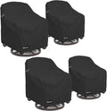 Swivel Patio Chair Cover 4 Pack, 600D Waterproof Heavy Duty Outdoor Chair Cover by PatioFurnitureCovers