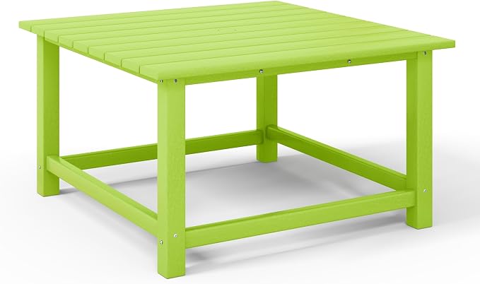 WestinTrends Malibu Low Outdoor HDPE Square Patio Coffee Table - Image 7