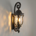 Black Brush Red Exterior Wall Sconces, Waterproof Outdoor Lights Wall Mount by SmeikeLighting