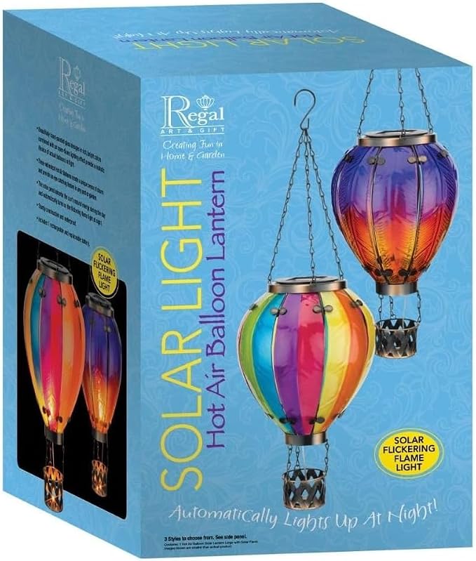 Regal Art & Gift Hot Air Balloon Solar Lantern – Hanging Solar-Powered LED - Image 7