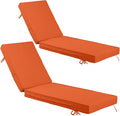 Chaise Lounge Cushions Outdoor Set of 2, Waterproof & Fade Resistant Patio by SXIORMHJ