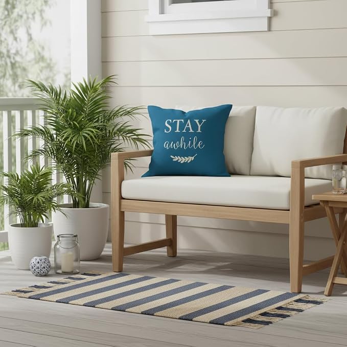 PANDICORN Welcome to Our Porch Stay Awhile Outdoor Decorative Throw Pillow - Image 6