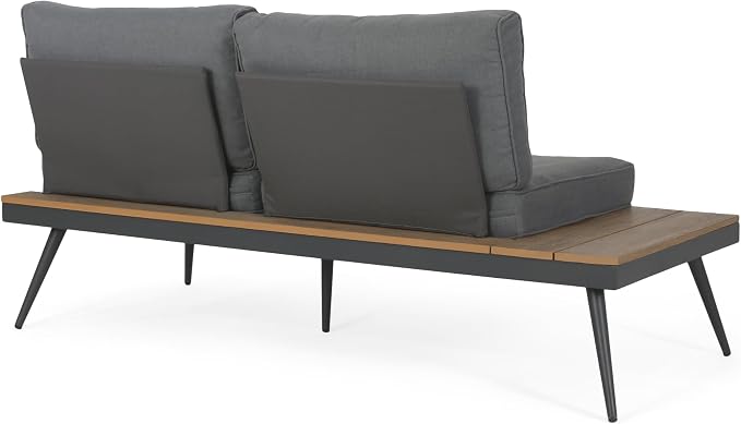 Outdoor V-Shaped 4-Piece Alum Patio Sofa Set, L-Shaped Conversation Set - Image 7