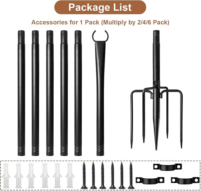 4 Pack Heavy-Duty String Light Poles - Image 9