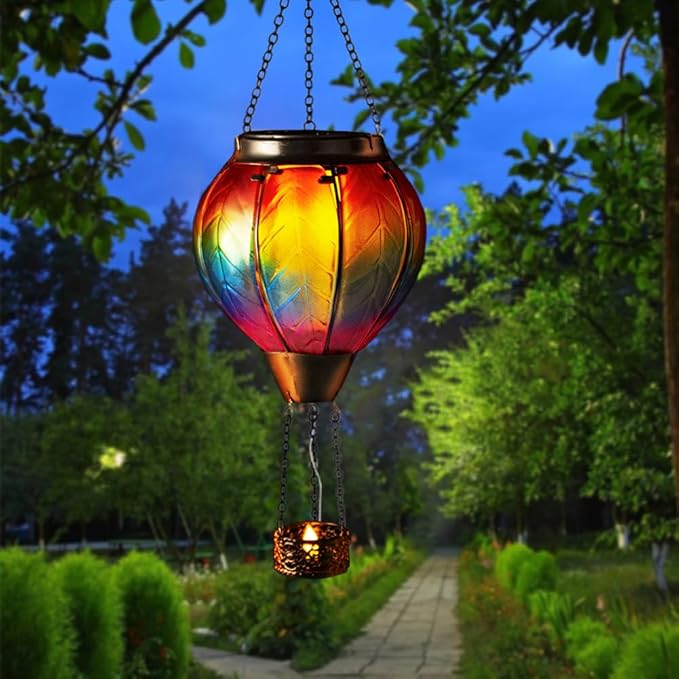 Starsoul 2 PC Rainbow Hot Air Balloon Solar Lantern - Image 7