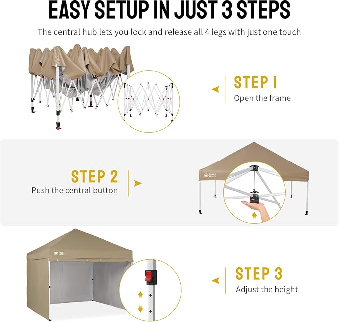 CROWN SHADES 10X10 Comercial Instant Canopy Pop Up Tent - Image 6