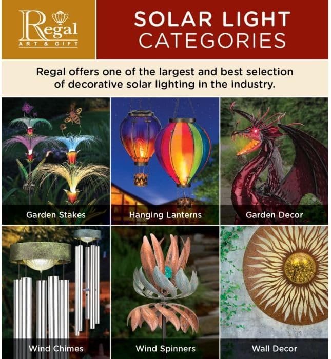 Regal Art & Gift Hot Air Balloon Solar Lantern – Hanging Solar-Powered LED - Image 8
