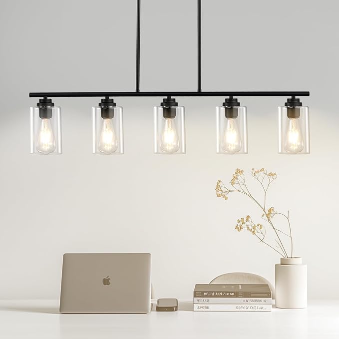 VEVOR 5-Light Kitchen Island Pendant Lights, Adjustable Dining Room Light - Image 8