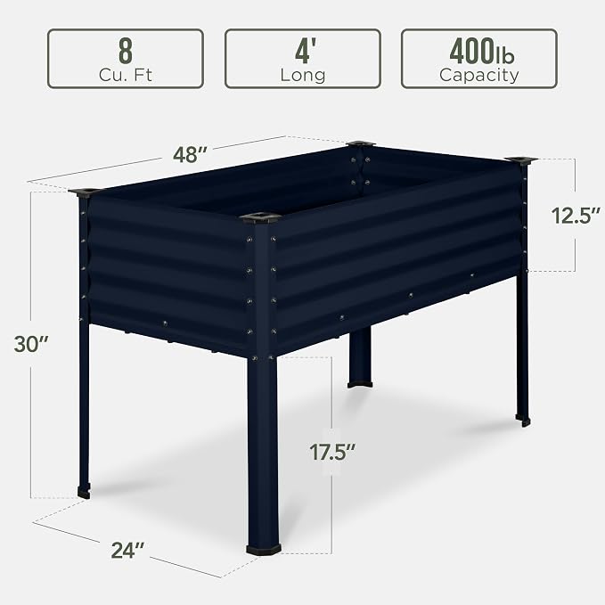 Best Choice Products 48x24x30in Galvanized Raised Garden Bed, Metal Elevated - Image 2