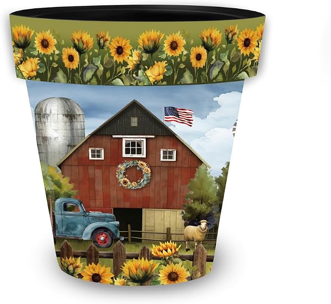 Briarwood Lane Sunflower Barn Small Planter - Image 4