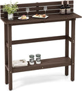 Tangkula Outdoor Bar Table, 48 Inch Patio Pub Height Table by TANGKULA