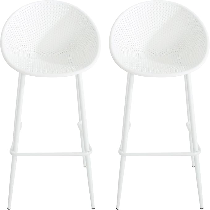 Christopher Knight Home Minimalist Barstools Set of 2, Lightweight Patio Chairs - Image 4